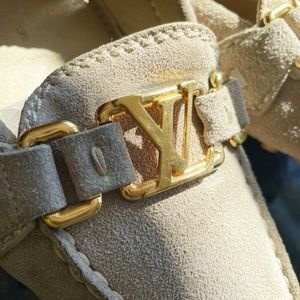 LOUIS VUITTON authentic suede loafers